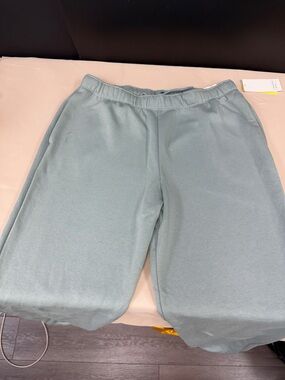 All in Motion Casual Elastic Waist active comfort fleece jogger in Sage Green M